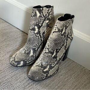 Shellys London Snakeskin Ankle Boots
